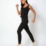 Women’s Bamboo Tank Top – Black Waist length