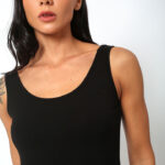 Women’s Bamboo Tank Top – Black Waist length