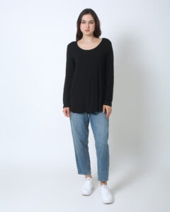 Women's Bamboo Round Neck Long Sleeve top
