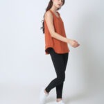 Women's Bamboo Singlet Rust color