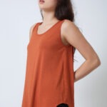 Women's Bamboo Singlet Rust color