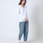 Women's Bamboo V-neck Long Sleeve Top