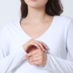 Women's Bamboo V-neck Long Sleeve Top
