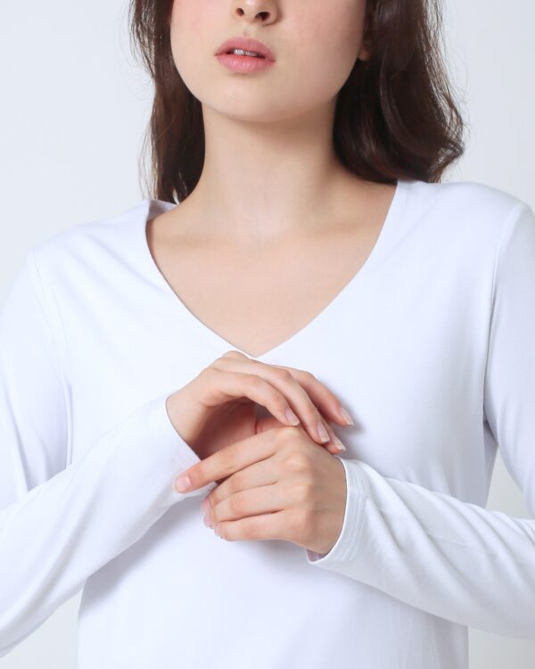 Women's Bamboo V-neck Long Sleeve Top