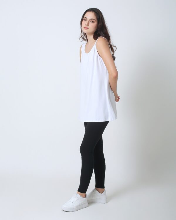 Women's Bamboo Singlet Fitted White