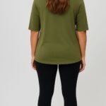 Whispers Women's bamboo olive green top back
