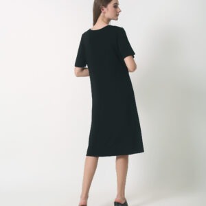Women’s Bamboo V-Neck Dress Black – Whispers