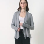 Cozee Bamboo Cardigan Waist Length Grey