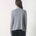 Cozee Bamboo Cardigan Back view Grey