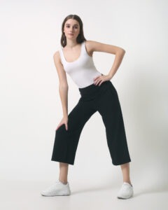 Cozee Women's Bamboo Yoga Pants Black front 1