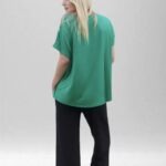 Women's Whispers Bamboo Cap Sleeve T-shirt Green 2