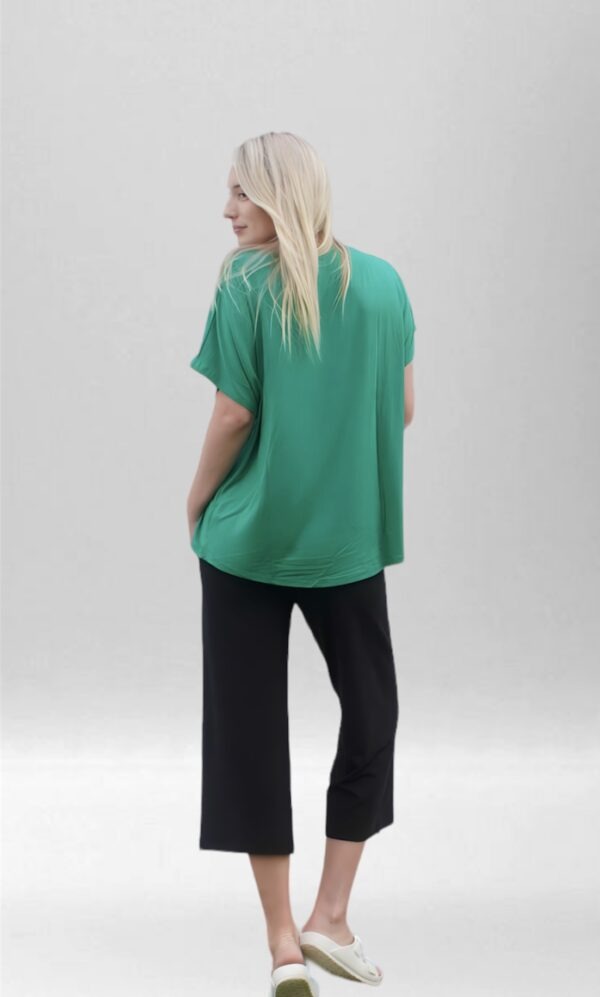 Women's Whispers Bamboo Cap Sleeve T-shirt Green 2