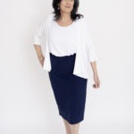 Cozee Women' bamboo skirt midi with cardi front 3