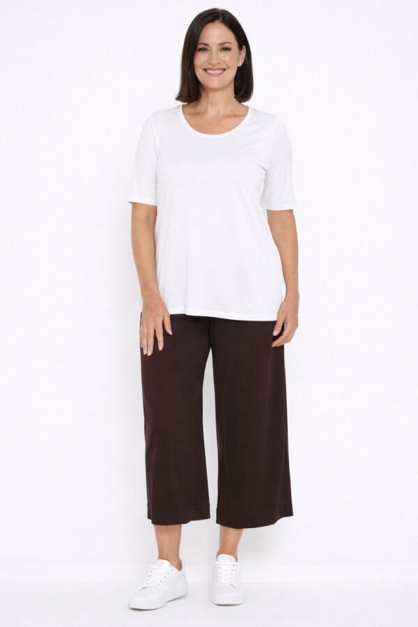 Whispers Bamboo Relaxed Top White Front 1