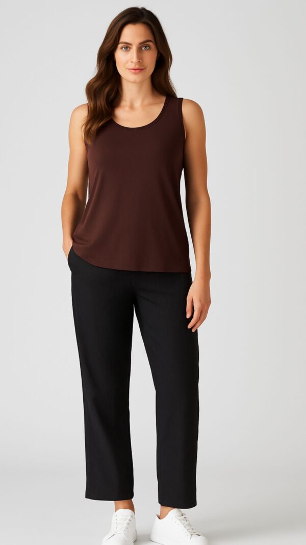 Coxee Bamboo Singlet Whispers Brown front 2