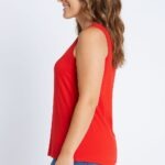 Whispers Bamboo Singlet Red Side 1
