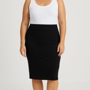Whispers Bamboo Tube Skirt – Black