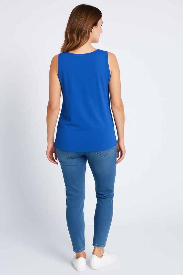 Whispers Bamboo Singlet Royal Blue Back 1