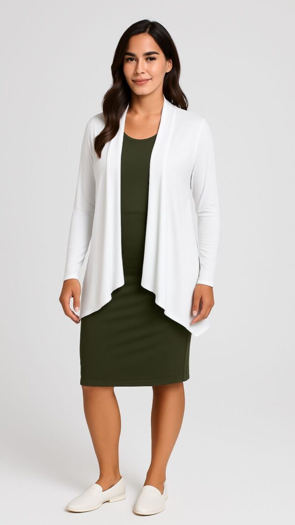 Whispers Bamboo Cardigan White Front 1